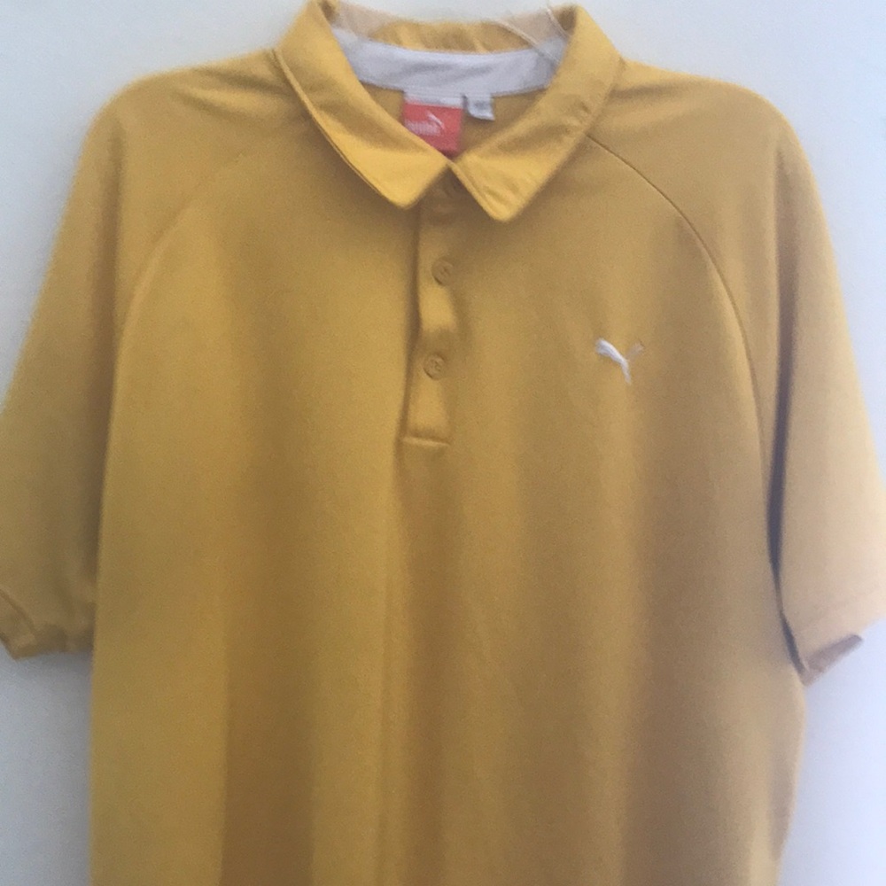 Puma Men's Yellow Polo Shirt